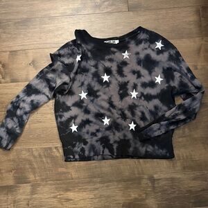 CHRLDR Black and Gray Tie-Dye Long Sleeve Tee